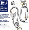 Dog Leads for Yard, 35ft Tie Out Runner Steel Wire Cable, Heavy Duty Pet Tether Chains for Dogs Up to 130 Lbs, Outside, 
