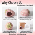 Pink Aquarium Decor Ceramic Cute Strawberry Betta Fish Tank Cave