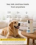 Furbo 360° Dog Camera [Subscription Required] Unlock w/Paid Plan: Home Security & Dog Safety Alerts, Rotating Pet Treat Toss, 2-Way Speaker (Low Risk, 3mo Min. Cancel Anytime)