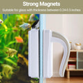 Yaubay Aquarium Magnet Glass Cleaner, Magnetic Fish Tank Cleaner with Algae Scraper, Double Sided Cleaning Scrubber Brus