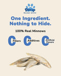 PAWUP Freeze Dried Minnows Dog Treats – 100% Single Ingredient Fish Treats for Dogs – Omega-3 Rich, Grain Free Training Treats & Dog Food Topper, 2.8 oz