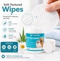 Eye Wipes Textured for Tear Stains, 100 Count Pet Tear Stain Remover Pads for Dogs and Cats, Gentle Eye Cleaning Wipes w