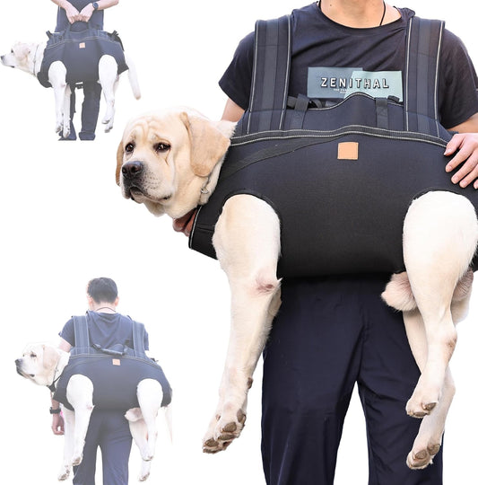 Dog Lift Harness Backpack Carrier for Large Dogs, Full Body Sling with Handle, Dog Harness for Joint Injuries, Arthritis