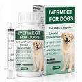 Dewormer for Dogs, Ivermect Dewormer Liquid for Hookworms, Lungworms, Pinworms, Roundworms,120ml