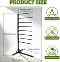 8 Tier Saddle Pad Rack with Stand,Long Rack Arms Horse Blanket Holder