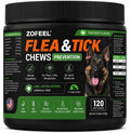Flea & Tick Chews for Dogs, 120 Soft Chews, Chicken Flavor Dog Flea and Tick Support Supplement with Flaxseed Meal, Brew