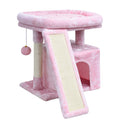 SIYIPURR Small Pink Cat Tree for Indoor Cats, Cute Cat Tower with Perch, Condo, House and Stable Stand for Kittens & Adult Pets（Pink）