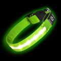 Super Bright LED Dog Collar - Fully Waterproof & Adjustable Glow Collar - USB-C Rechargeable for Night Walking, Safety - Flashing Lighted Collar for Dogs(Green,L/XL)