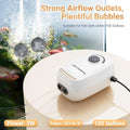 MoonOrange Aquarium Air Pump, Aquarium Aerator Super-Powerful & Quiet Oxygen Pump for Fish Tanks Full Accessories