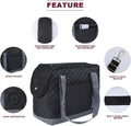 Dog Carriers for Small Dogs Puppy Purse Carrying Bag for Dog 0-11lbs Tote Bag Carrier with Pocket for Cat,Dog,Rabbit Under 11lbs Outdoor Puppy Carrier (Black, L15 * W7.5 *H 11.8 ")