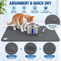 Cat Food Mat, 31.5" x 21.6" Extra Large Absorbent Cat Feeding Mat