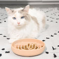 Should We Go? Slow Feeder for Dogs & Cats, The Slowdown Bowl Silicone Slow Eating Mealtime Solution with Modern Lick Mat Design, Reduces Gulping, Fits 1 Cup, 6” Across x 1.25” Tall, Small-Blush