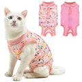 BEAUTYZOO 2 Pack Cat Recovery Suit, Cat Onesie for Cats After Surgery Female Male, Kitten Spay Neuter Surgical Recovery Body Suit Cone of Shame Alternative, Anti Lick Pet Anxiety Vest, Pink XS