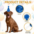 Dog Birthday Hat, Mini Small Dog Hats Cat Cobalt Blue, 2 Pcs
