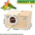 kathson Parakeet Nest Box Budgie Nesting House Cockatiel Breeding Parrots Mating Box for Lovebirds Small and Medium-Sized Birds（S）