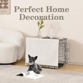 VIE DE AMAN Dog Crate Topper Wood with Tassel Curtain for 24 inch Crate