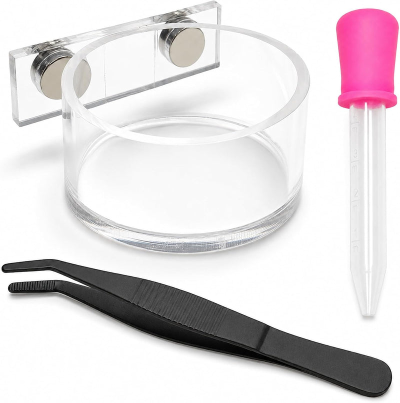 Jumping Spider Enclosure Accessories, Feeding Kit with Acrylic Bowl