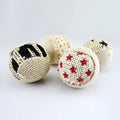 TTcat Canvas Cat Toys Balls with Bell Inside,for Indoor Cats, Interactive Toys Chew Toys for Cat Kitten,4 Pack.