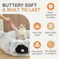 3-in-1 Cat Tunnel Bed – Cat Tunnels & Cat Beds for Indoor Cats with Catnip Toys – Cat Bed Cave & Peekaboo Cat Hideaway – Foldable Interactive Cat, Kitty & Kitten Toys