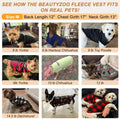 BEAUTYZOO Dog Fleece Vest Sweater Winter Jacket for Small Medium Dogs- M