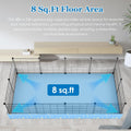 2-Story Guinea Pig Cages with Tarp, Large C&C Loft Cage for Rabbit Bunny Puppy Small Animal Indoor Dog Playpen Pet Exerc
