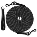 Taglory Long Dog Leash with Removable Padded Handle Tie Out, 15/30/50/66FT Heavy Duty Training Leash with 2 Swivel Hooks for Large Medium Small Dogs Camping, Hiking, Walking, Backyard, Black, 30FT