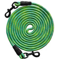 BTINESFUL 8ft 12ft 20ft 30ft 50ft 75ft Dog Tie-Out Long Tether Rope Leash, Outdoor Yard Leash- Large Medium Small Dogs Training, Playing, Camping, Backyard (Green, 12 Foot)
