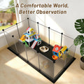 Tresbro Guinea Pig Cage with Waterproof Mat & 12 Transparent Panels, Bunny Enclosure and Indoor Guinea Pig Playpen 48''L