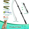AmaCielo Flirt Pole for Dogs, Interactive Toys Tug-of-war for Pet, Durable Teaser Wand, Chase Toys with Rope Chewing Sticks, for Outdoor Exercise & Training
