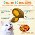 Puyrzoe Cat Probiotics & FOS Chews - Digestive + Gut Support, 500 Crunchy & Creamy Chews, Constipation Relief + Nutrient Absorption + Immune, Daily Probiotics Chews for Cats Kittens (Chicken Shrimp)