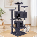 54 Inch Cat Tree Tower with Sisal Scratching Posts, Multi-Level