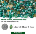 Halatool 2.2LB Green Agate Aquarium Gravel, 0.35"-0.6" Landscaping Pebbles