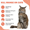 Netrca Mange Treatment Cats, Hair Regrowth, Skin Repair, Treats Scratching, Itch & Scabs, Ear Cleaning, Scabby Cat Treatment, Safe for Feral & Stray Cats, 200 Pills