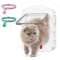 HIDROSIL Cat Door with Collar Sensor, Cat Door with Magnetic Keys and 2 Sensor Keys, White Frame 11.5 x 9 x 1.5 inches