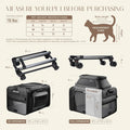 Top-Expandable Cat Carrier with Wheels Pet Window,18x11x11 Airline Approved