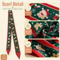 20 Inch Dog Gold Chain Collar with Christmas Ribbon Scarf
