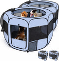 2-in-1 XLarge Cat Playpen, Detachable into 2 Separate Playpens with Additional 2 Doors, Portable Dog Playpen Cat Tent Enclosure for Kitten and Puppy Indoor Outdoor Use(L)