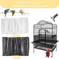 RAINFLOW 2 Pack Bird Cage Seed Catcher - Adjustable Bird Cage Skirt Cover with Breathable Mesh Netting, Universal Seed Catcher Net Cover Fit for Parrot Cage, Parakeet Cage, Large and Small Bird Cages