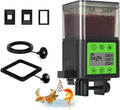 Lychee Automatic Fish Feeder USB Rechargeable 320ML Large Capacity Aquarium Fish Food Dispenser with Two Feeding Ring, M