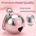 QFGasre 8 Pack Pet Bells for Dog Cat Bells Collar Charm for Puppy Pet Pendant Accessories Anti-Lost Training Bell for Collars Dogs Training Bell Collar for Dogs and Cats DIY Crafts Decorations Silver