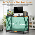 fishkeeper Heavy Duty 50 Gal Aquarium Stand with Charging Station, 720LBS