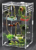 4Pcs Jumping Spider Enclosure Accessories Cocoon-Shaped Jumping Spider Hideaway with Artificial Moss and 1 Pcs Resting P