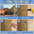 Dayimado Horse Tie Ring, Stainless Steel Tie Ring for Horses, Durable and Safe Horse Tack Supplies for Indoor and Outdoo