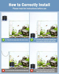 AQQA Aquarium Air Pump, 3W Powerful Dual Outlet Adjustable Oxygen Aerator