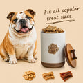 Miamolo Dog Treat Container with Lid, Airtight Dog Treat Jar for Countertop