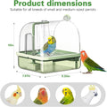 Automatic Bird Bath for Cage, Parrot Bathtub, Indoor Cockatiel Bathtub Shower with Pump, Circulating Water, Birds Shower