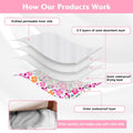 5 Pack Reusable Diapers for Doggie, Highly Absorbent Dog Diapers Female for Pet with Incontinence or Frequent Urination,