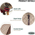 HQREA Dog Hoodie Luxury Winter Small Dog Jacket Clothes Classic Designer French Bulldog Teddy Pug Puppy Clothes(S)