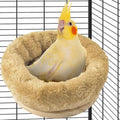 DBNESS Medium Bird Nest for Cage, Removable Plush Parrot Hammock Warm Resting Perch Platform for Budgies Cockatiel Conure Parakeet Hamster Washable Breeding Sleeping Lay Eggs Nesting (Grey, M)