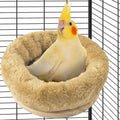 DBNESS Medium Bird Nest for Cage, Removable Plush Parrot Hammock Warm Resting Perch Platform for Budgies Cockatiel Conure Parakeet Hamster Washable Breeding Sleeping Lay Eggs Nesting